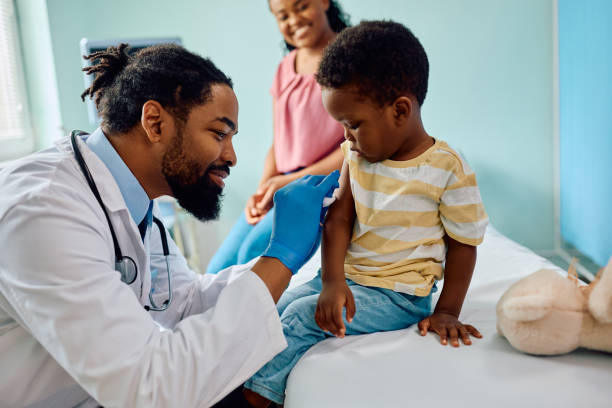 Black family and Black pediatrician